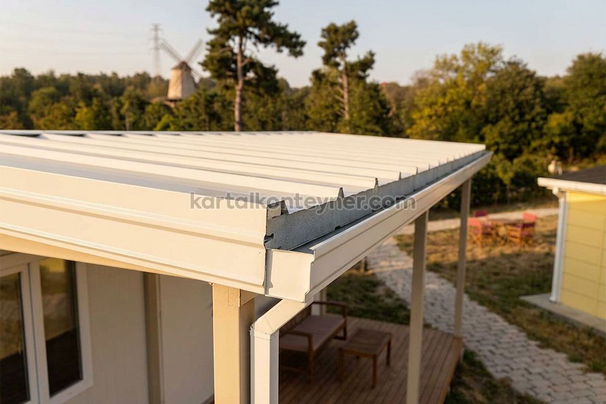 konteyner evlerde yağmur suyu toplama sistemleri